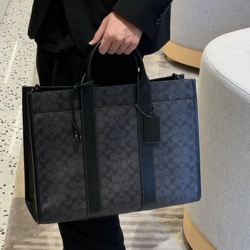 Geantă de afaceri din piele pentru bărbați, cu model floral vintage, impermeabilă, extensibilă, căptușeală poliester, ideală pentru călătorii de afaceri