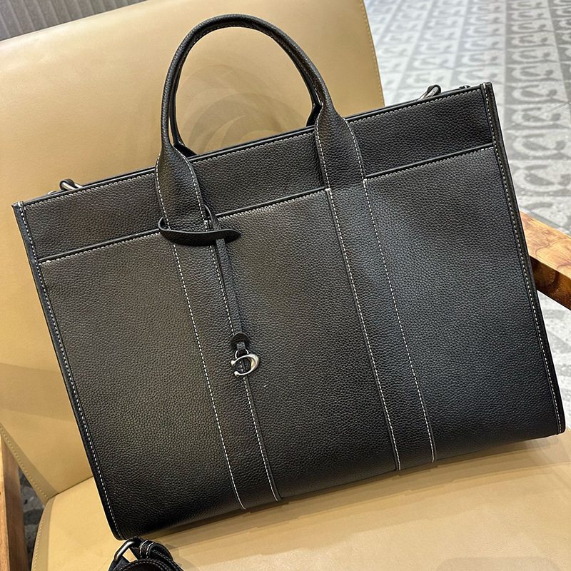 Geantă de afaceri din piele pentru bărbați, cu model floral vintage, impermeabilă, extensibilă, căptușeală poliester, ideală pentru călătorii de afaceri