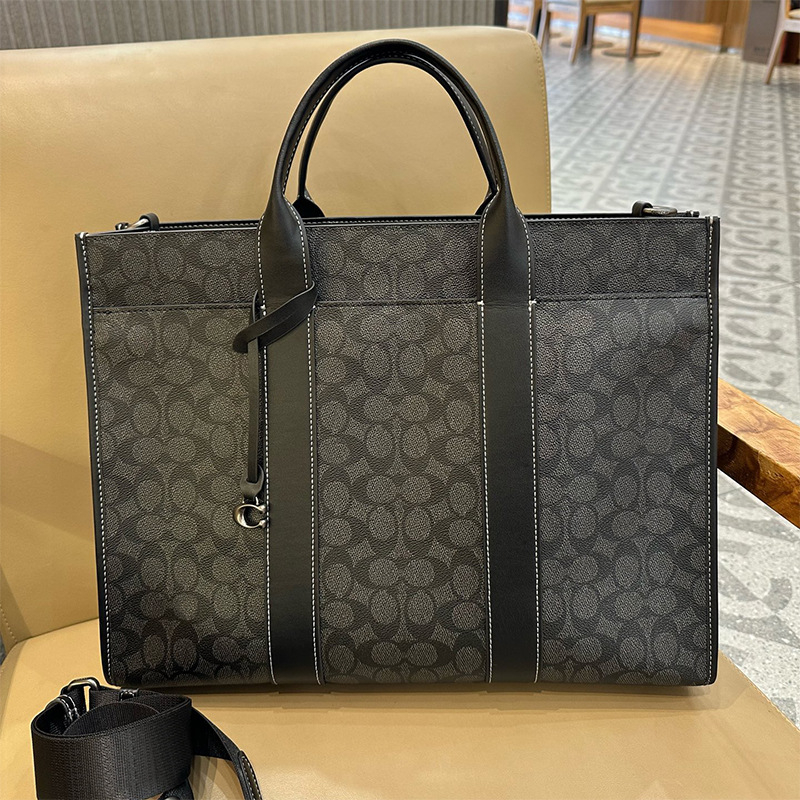 Geantă de afaceri din piele pentru bărbați, cu model floral vintage, impermeabilă, extensibilă, căptușeală poliester, ideală pentru călătorii de afaceri