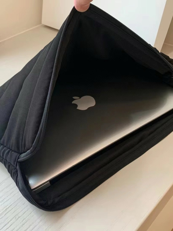 Geantă pentru laptop, ultra-ușoară, pluș, stil urban minimalist de tip servietă, căptușeală din poliester