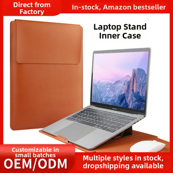 Jinfengxin PU kožená taška na notebook, vodotesná a odolná voči nárazom, skladateľný dizajn, PU podšívka, unisex