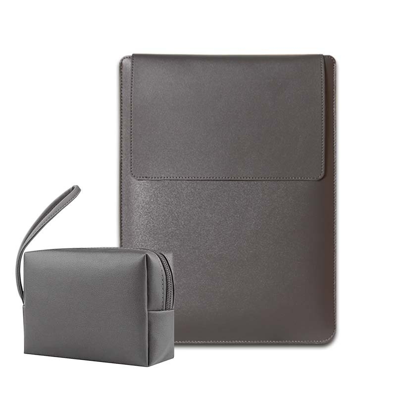 Geantă pentru laptop Jinfengxin din PU, impermeabilă și rezistentă la șocuri, design pliabil, căptușeală PU, unisex