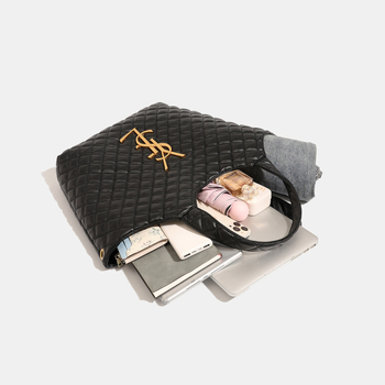 Geantă tote pentru femei, PVC, stil urban minimalist, formă orizontal pătrată, căptușeală Oxford