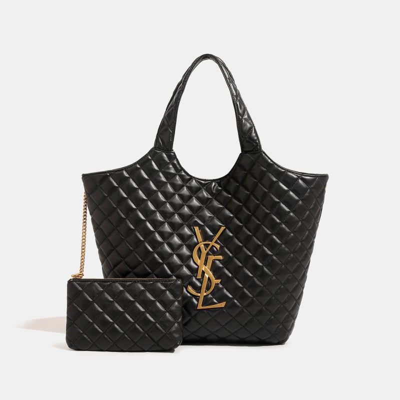 Geantă tote pentru femei, PVC, stil urban minimalist, formă orizontal pătrată, căptușeală Oxford