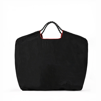 Nylonová taška na nákupy s vyšitém motívom donuts, otváranie šnúrkou, vnútorná zipsová kapsa, anime vzor, vodorovný štvorcový tvar