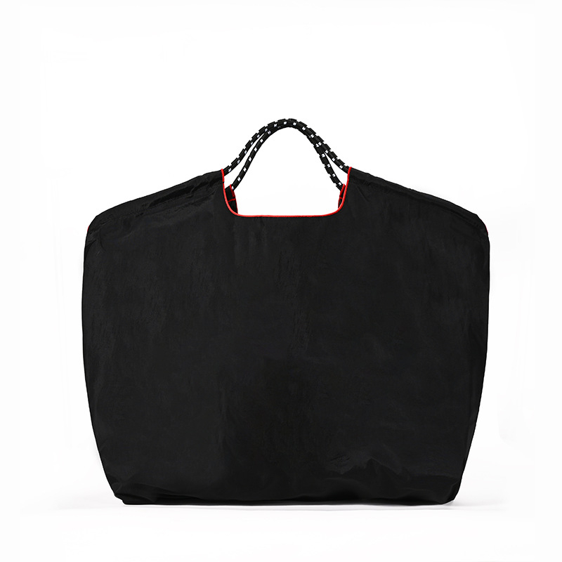 Nylonová taška na nákupy s vyšitém motívom donuts, otváranie šnúrkou, vnútorná zipsová kapsa, anime vzor, vodorovný štvorcový tvar