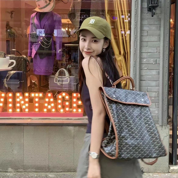 Дамска раница за лаптоп от естествена кожа, първокласна телешка кожа, урбан стил, пролет 2023, за свободно време пътуване