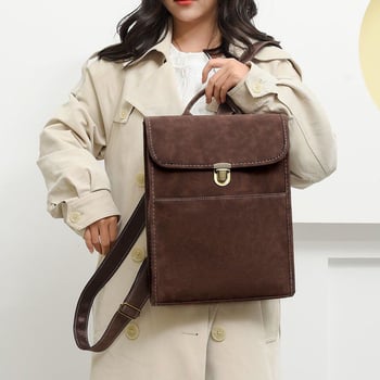 Torba za prijenosno računalo, jednostavan ruksak za studente, korejski stil, casual, 16-inčni, PU