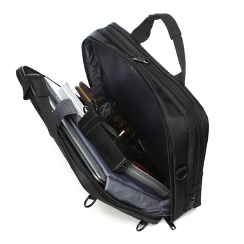 Nailoninė nešiojamojo kompiuterio kuprinė su kabliuko užsegimu, vidinė apdaila ir užraktas, tinkama nešiojamojo kompiuteriui ir iPad