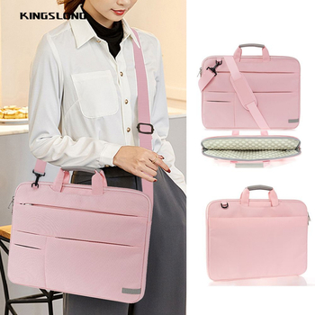 Kingslong torba za prijenosno računalo s vodootpornim Oxford platnom, unutarnja zaštita od udara, gradski crossbody dizajn
