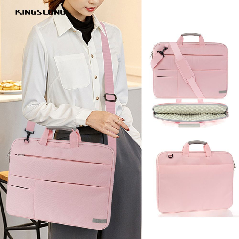 Kingslong torba za prijenosno računalo s vodootpornim Oxford platnom, unutarnja zaštita od udara, gradski crossbody dizajn