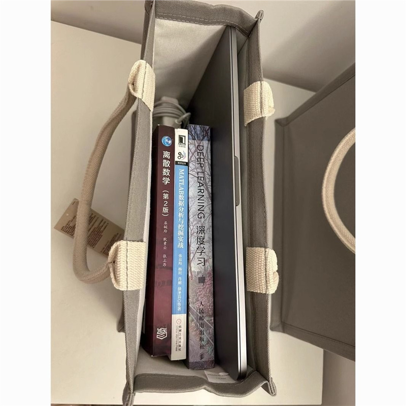 Platnena torba za laptop - Unisex, ručno i preko ramena, Jesen 2024