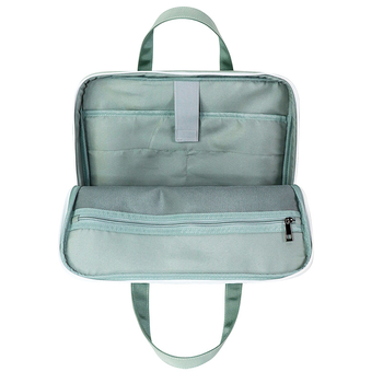 Nylonová taška na notebook s mäkkou rukoväťou, zapínanie na zips, priehradka na certifikát, vodotesná a priedušná, ideálna na obchodné cesty