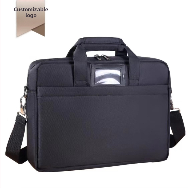 Taška na notebook z Oxford textílie, obchodná taška, unisex, polyesterová výstelka, jednobarevný vzor