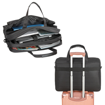 Geantă de laptop pentru umăr din Oxford, stil urban minimalist, rezistență la șocuri, căptușeală poliester, unisex