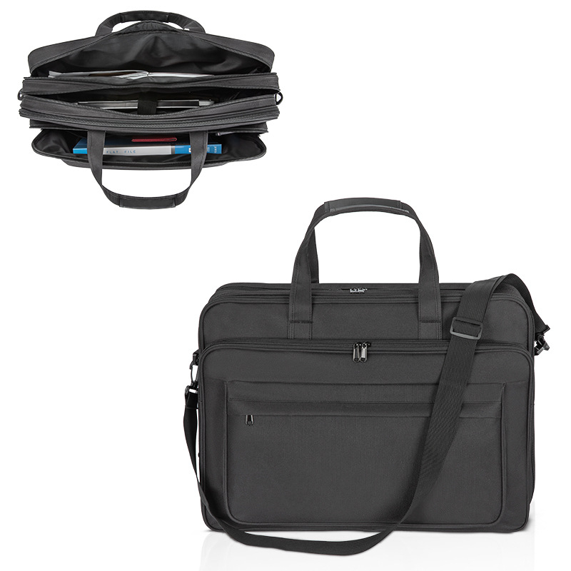 Geantă de laptop pentru umăr din Oxford, stil urban minimalist, rezistență la șocuri, căptușeală poliester, unisex