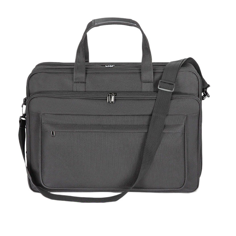 Geantă de laptop pentru umăr din Oxford, stil urban minimalist, rezistență la șocuri, căptușeală poliester, unisex