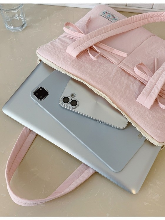 Blings geantă pentru laptop – protecție anti-seismică, material nylon, lansare primăvara 2025, stil proaspăt și dulce, model monocrom
