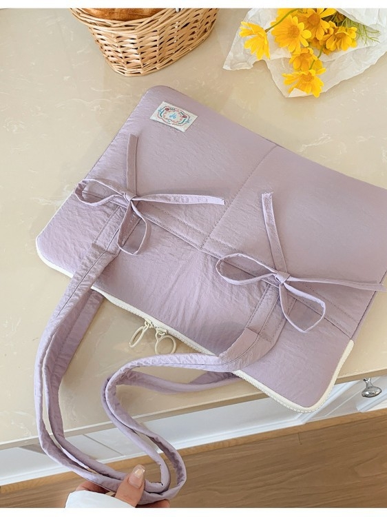 Blings geantă pentru laptop – protecție anti-seismică, material nylon, lansare primăvara 2025, stil proaspăt și dulce, model monocrom