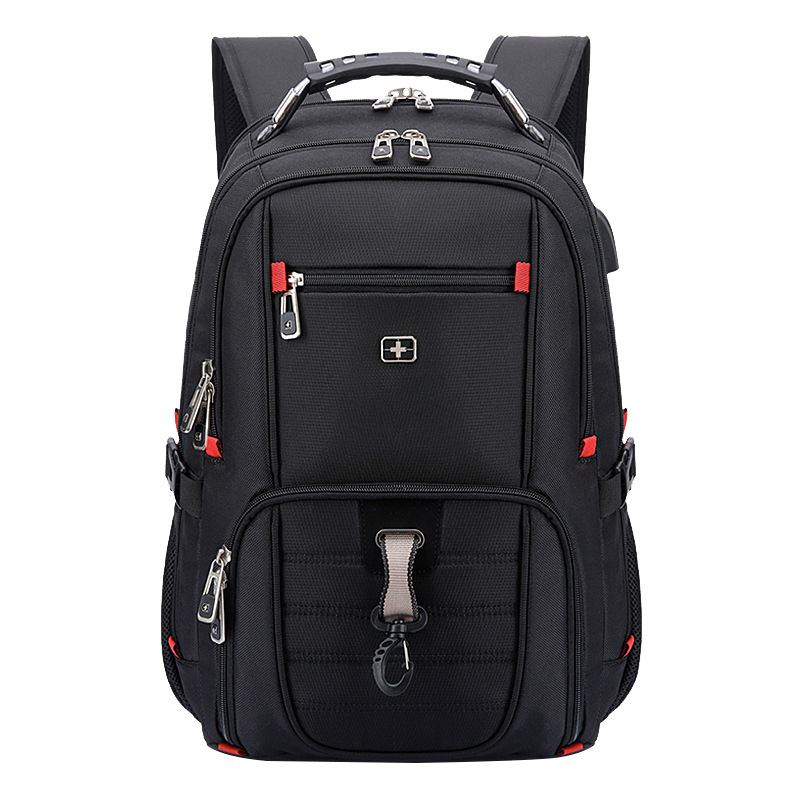 KINGSGEAR ruksak za 16-inčni prijenosno računalo, velika kapaciteta, poslovna putovanja, Oxford materijal, unisex, 36–55 L, protiv krađe, zakrivljeni naramenici, jednobojan