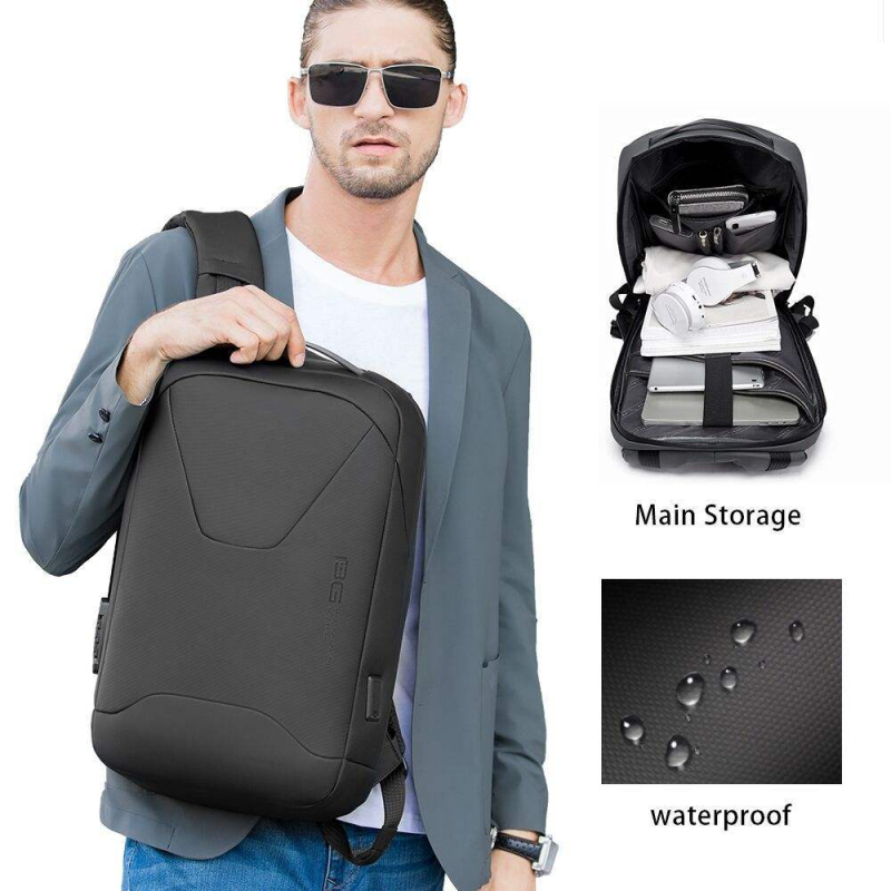 Unisex vodootporan ruksak za poslovna putovanja, kapacitet 20-35 L, zakrivljeni ramenski kaiš
