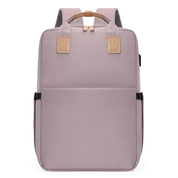Unisex casual ruksak s potpisom loga, pretinac za prijenosno računalo, Oxford materijal, kapacitet ispod 20L, prozračan, zakrivljene naramenice
