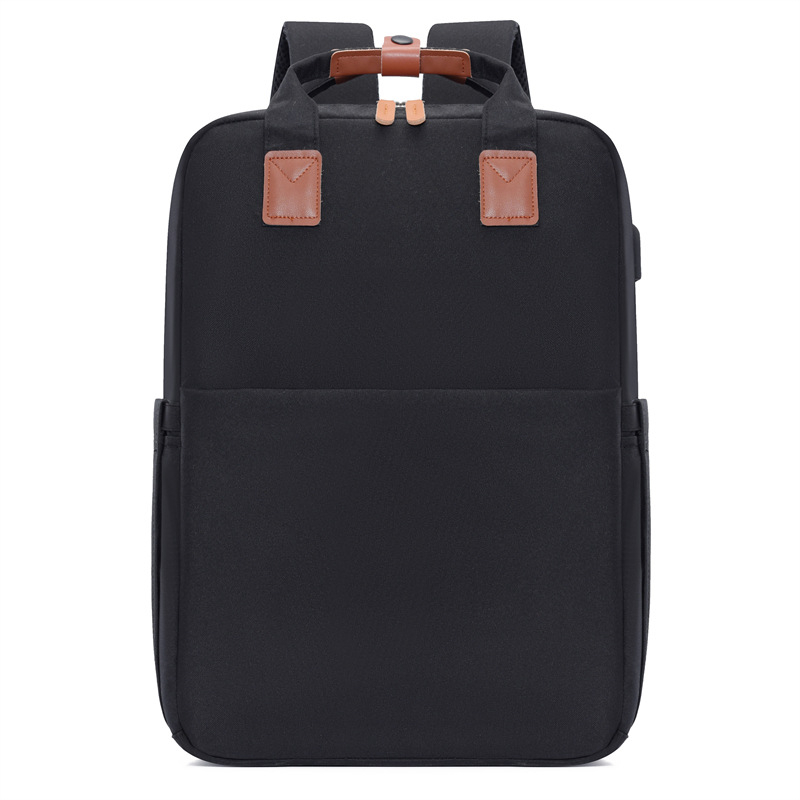 Unisex casual ruksak s potpisom loga, pretinac za prijenosno računalo, Oxford materijal, kapacitet ispod 20L, prozračan, zakrivljene naramenice