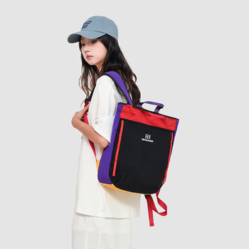 Ruksak za laptop za svakodnevnu upotrebu i putovanja, najlon, kapacitet 20–35 L, podstava poliester, uzorak Color Blocking, odvojiva ramenska traka