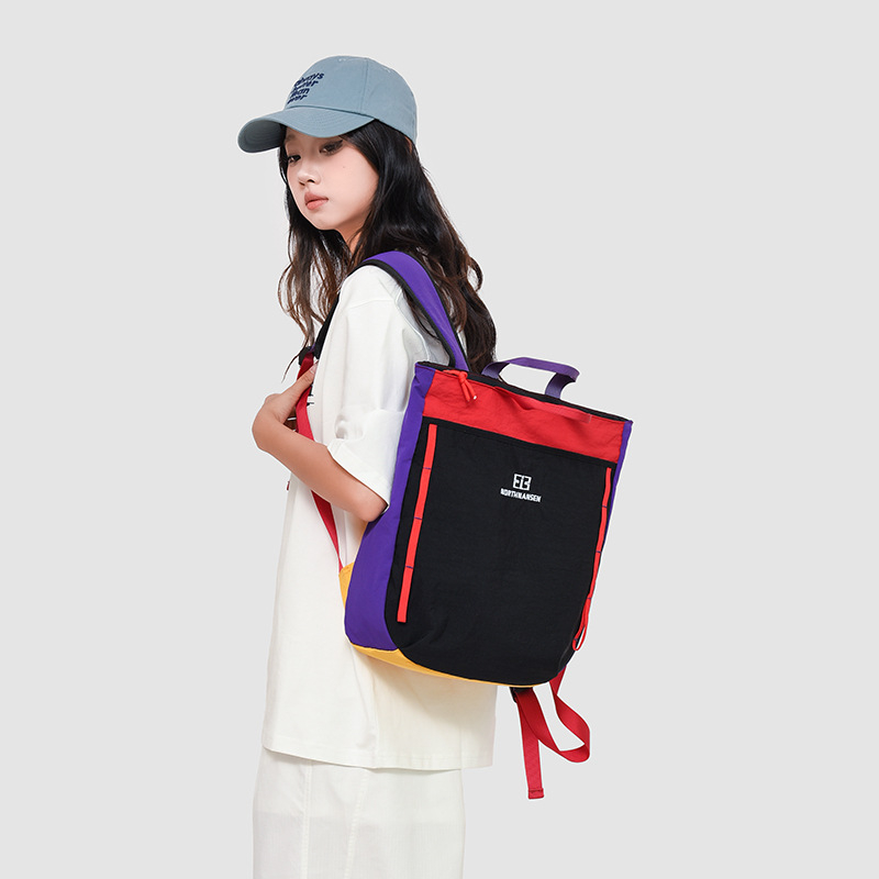 Ruksak za laptop za svakodnevnu upotrebu i putovanja, najlon, kapacitet 20–35 L, podstava poliester, uzorak Color Blocking, odvojiva ramenska traka