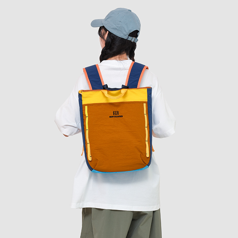 Ruksak za laptop za svakodnevnu upotrebu i putovanja, najlon, kapacitet 20–35 L, podstava poliester, uzorak Color Blocking, odvojiva ramenska traka