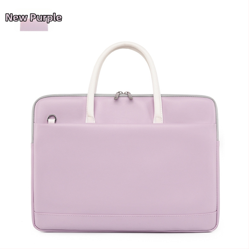 Casual PU kožna torba za laptop, gradski minimalistički stil, vodootporna, ultra lagana, podstava od poliestera