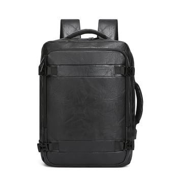 Muški poslovni ruksak za laptop, velika kapacitet 36–55 L, PU materijal, poslovni elitni stil, otporan na habanje, zakrivljene naramenice