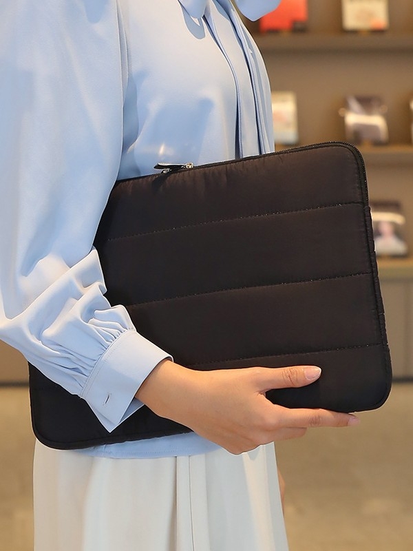 Θήκη λάπτοπ από νάιλον συμβατή με Apple, ultra-light, επένδυση από βαμβάκι, μονόχρωμο σχέδιο, στυλ νεανικός φοιτητής (Άνοιξη 2025)