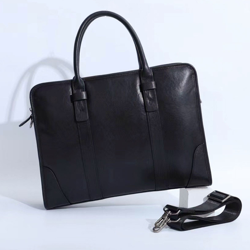 Odinė nešiojamojo kompiuterio rankinė Cafen kelvri — viršutinio sluoksnio karvės odos, atspari vandeniui, labai lengva, atspari dėvėjimui, plečiama