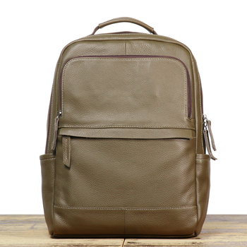 Rucsac extensibil din piele naturală, piele de vită prim-strat, rucsac de călătorie în stil urban, căptușeală din poliester