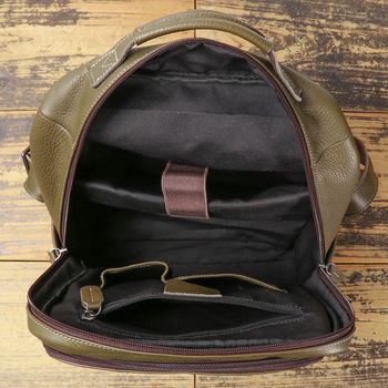 Rucsac extensibil din piele naturală, piele de vită prim-strat, rucsac de călătorie în stil urban, căptușeală din poliester