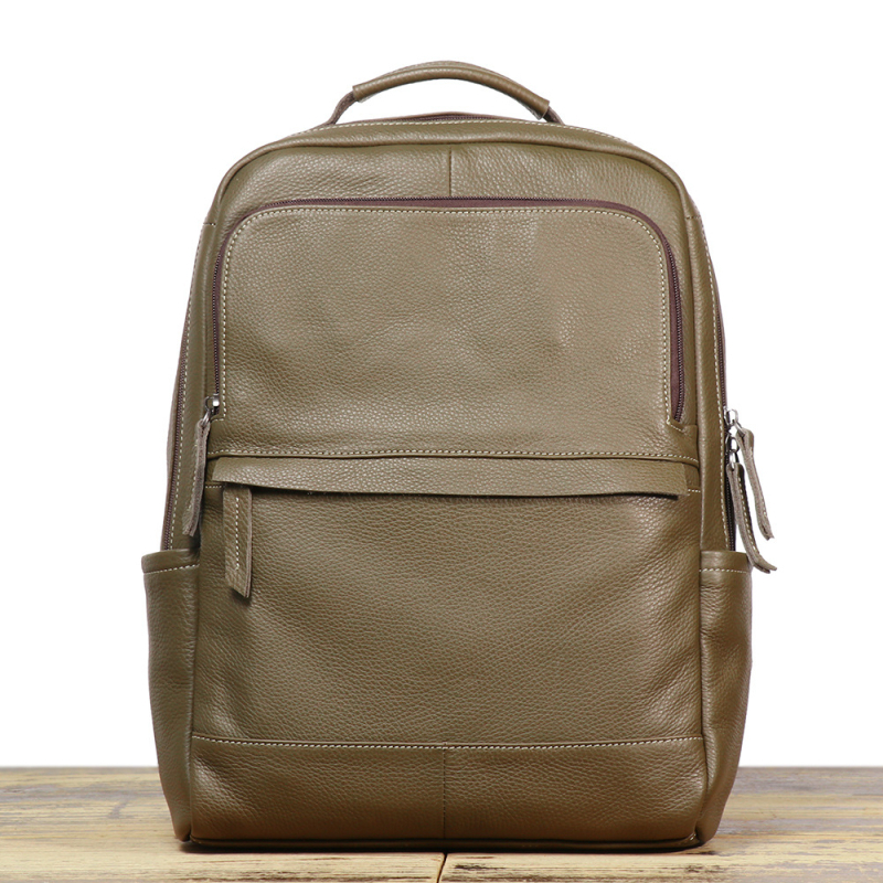 Rucsac extensibil din piele naturală, piele de vită prim-strat, rucsac de călătorie în stil urban, căptușeală din poliester