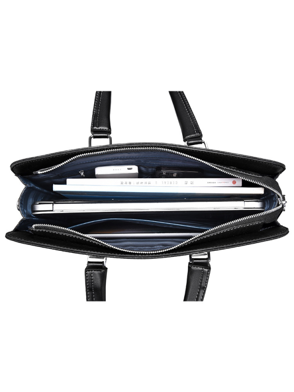 Vyriski crossbody verslo rankinė — PVC medžiaga; languotas raštas; poliesterio pamušalas; dėvėjimuisi atspari; Nine Thousand Cats ženklas