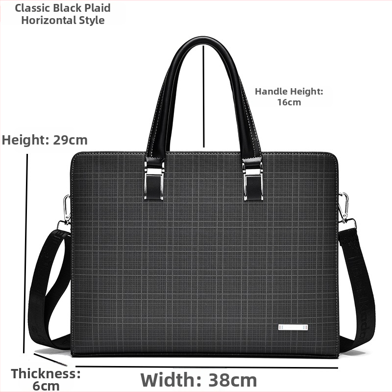 Vyriski crossbody verslo rankinė — PVC medžiaga; languotas raštas; poliesterio pamušalas; dėvėjimuisi atspari; Nine Thousand Cats ženklas