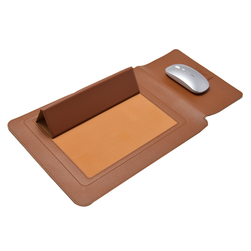 Geantă pentru laptop MacBook cu suport de răcire și pad pentru mouse | Piele PU, impermeabilă, rezistentă la șocuri, stil business de elită