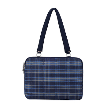 Geantă de umăr pentru calculator cu buzunar intern pentru iPad – nylon, căptușeală din poliester, stil urban minimalist, model dungi, primăvara 2025