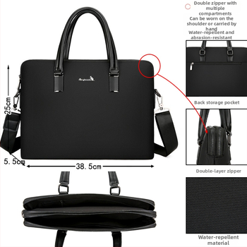 Verslo portfelis – Oxford audinys, 14 colių nešiojamam kompiuteriui, lengvas, atsparus dėvėjimuisi, Bonnie Kangaroo