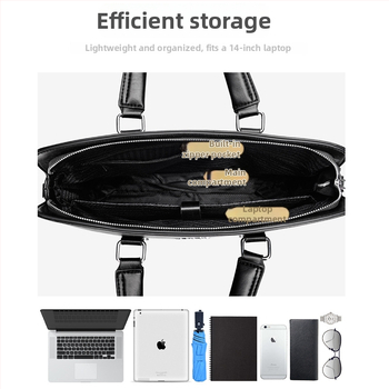 Vyrų verslo dėklas – miesto stilius, PU medžiaga, atsparus vandeniui, kvėpuojantis poliesterio pamušalas, tinka verslo kelionėms