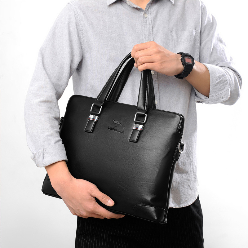 Vyrų verslo dėklas – miesto stilius, PU medžiaga, atsparus vandeniui, kvėpuojantis poliesterio pamušalas, tinka verslo kelionėms