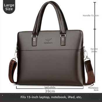 Vyrų verslo pečių krepšys, poliesterio medžiaga, PU pamušalas, tinkamas verslo kelionėms, dokumentų krepšys