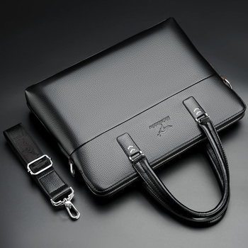 Vyrų verslo pečių krepšys, poliesterio medžiaga, PU pamušalas, tinkamas verslo kelionėms, dokumentų krepšys