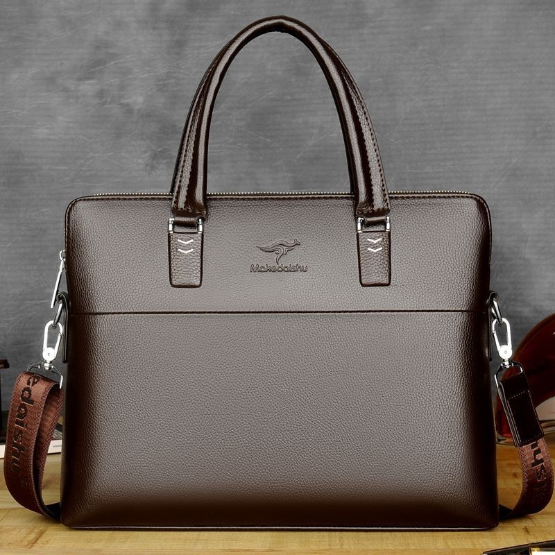 Vyrų verslo pečių krepšys, poliesterio medžiaga, PU pamušalas, tinkamas verslo kelionėms, dokumentų krepšys