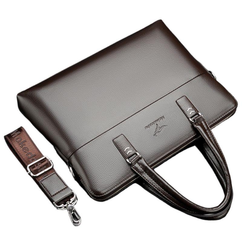 Vyrų verslo pečių krepšys, poliesterio medžiaga, PU pamušalas, tinkamas verslo kelionėms, dokumentų krepšys