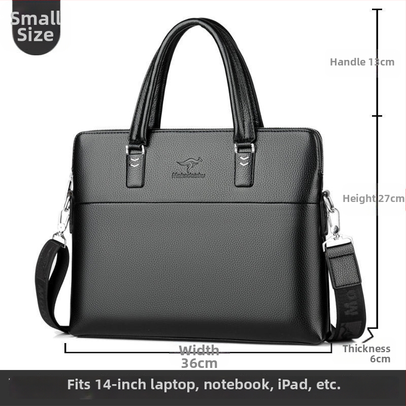 Vyrų verslo pečių krepšys, poliesterio medžiaga, PU pamušalas, tinkamas verslo kelionėms, dokumentų krepšys