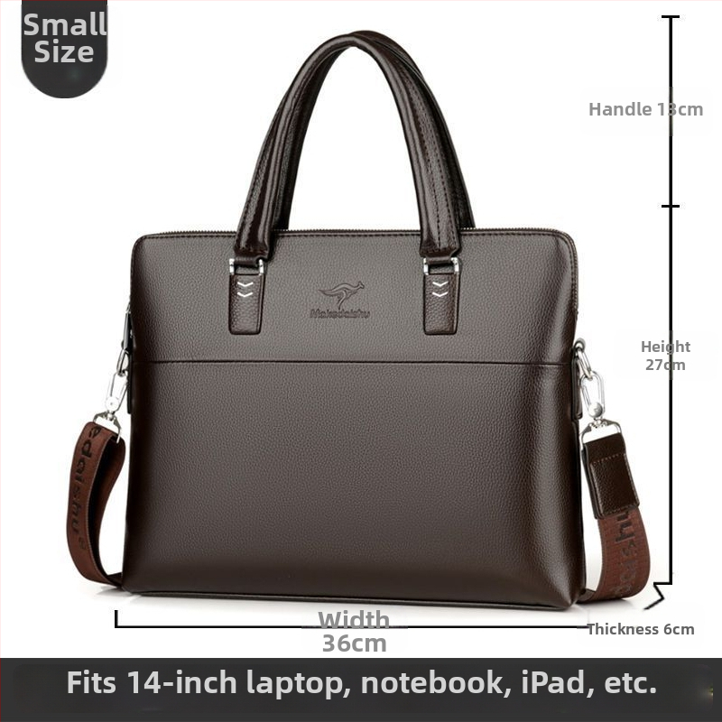 Vyrų verslo pečių krepšys, poliesterio medžiaga, PU pamušalas, tinkamas verslo kelionėms, dokumentų krepšys